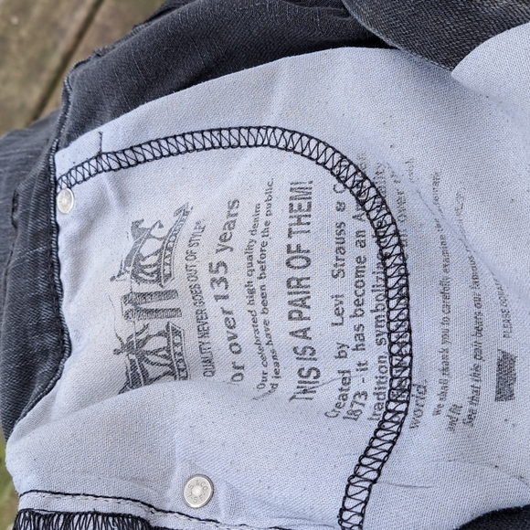 Levis 569 Jeans Mens 36X32  Black Denim Loose Straight fit. - Picture 5 of 5